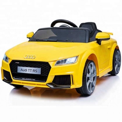 Laste elektriauto Audi TT RS, Kollane , Aktiivne tegevus, Istu peale ja sõida, Mänguasjad